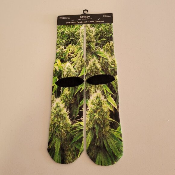 NWT DJ Designs Mens Teens 420 Colorful Festival Rave Crew Socks Size 6-12 $20 - Picture 2 of 2
